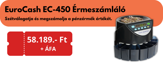 EuroCash EC-450 érmeszámláló